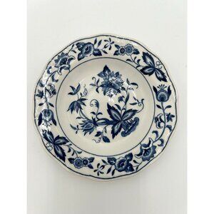 Nikko Ironstone Harmony House Blue Bonnet Floral Brocade Plate - 4270